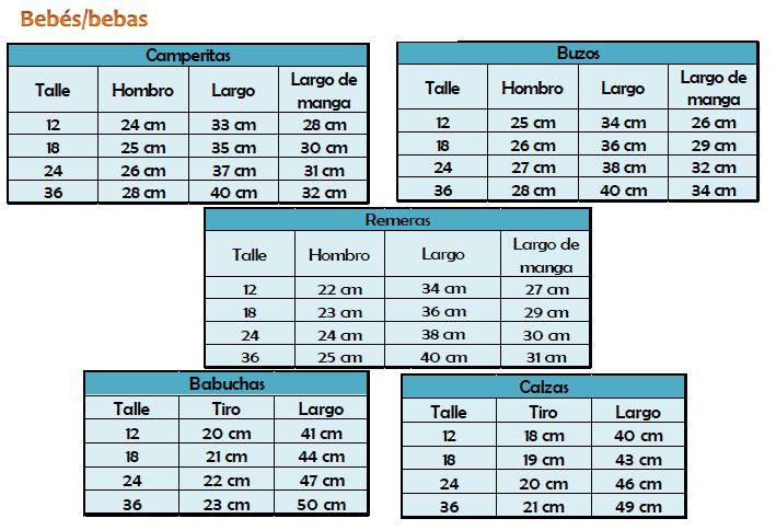 Tabla best sale talles gamise